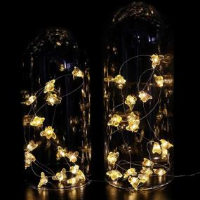 img 2 attached to 🐝 WSgift Honeybee Decorative String Lights - 18.7 Ft 40 LED USB Plug-in Copper Wire Bee Fairy Lights - Perfect for Various Decoration Projects - Warm White Color - Includes Remote Control with Timer