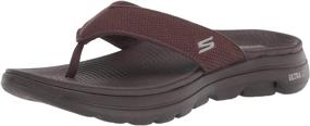 img 4 attached to 👣 Skechers 5 Performance Walking Flip Flop Charcoal Men's Shoes: Athletic Footwear for Maximum Comfort