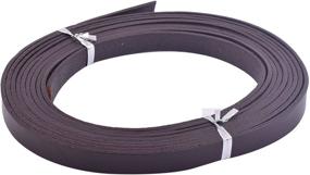img 2 attached to KONMAY 3 Meters Genuine Brown Cowhide Leather Lacing Strips - Soft & Flat, 10.0x2.0mm Size