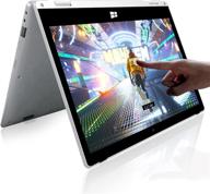 💻 11.6 inch fhd 2 in 1 touchscreen laptop: small, 4gb ram, 128gb ssd, windows 10 tablet pc - intel quad core logo