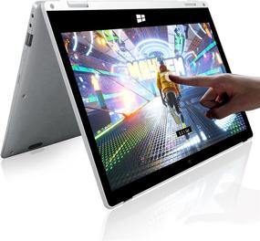 img 4 attached to 💻 11.6 inch FHD 2 in 1 Touchscreen Laptop: Small, 4GB RAM, 128GB SSD, Windows 10 Tablet PC - Intel Quad Core