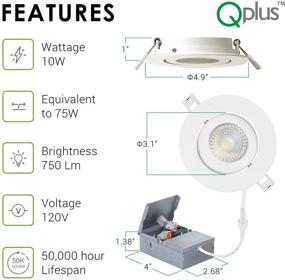 img 3 attached to QPLUS Ultra Thin Adjustable Gimbal Downlight