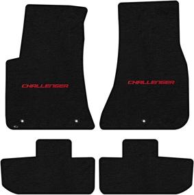 img 4 attached to Lloyd Mats Custom LogoMat Floor Mats Set for Dodge Challenger 2011-On, 4-Piece Front & Back, RWD Only, Charcoal Carpet Mat