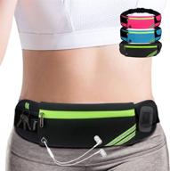 🏃 slim running belt fanny pack: waist pack bag for hiking, fitness, cycling, workout gym - reflective runners belt, jogging pocket belt for iphone xs, xr, 7, 8 plus - travel money phone holder for running logo