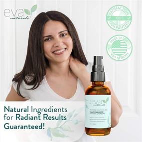 img 1 attached to 🌿 Organic Niacinamide Serum, Extra Large 2 oz. Bottle – Boosts Collagen with Vitamin B3 + Hyaluronic Acid for Youthful Skin, Fades Hyperpigmentation, Clears Acne, and Hydrates, by Eva Naturals