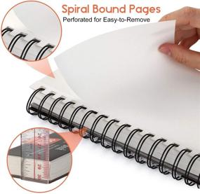 img 1 attached to 📓 AGPTEK Sketch Book Set - 4 Packs, 400 Sheets, 5.5 X 8.8 inches, Spiral Bound Professional Sketch Book Set, 68lb/100gsm, Ideal for Pens, Pencils, Pastels, Charcoal, Graphite, and Crayon