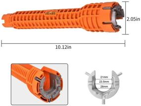 img 2 attached to Гладкий многофункциональный ключ для крана и раковины: двусторонний установчик для сантехников и домовладельцев