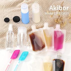 img 2 attached to 🧴 Squeezable Accessories: Akibor Containers for Toiletries