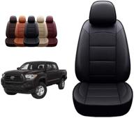 🚗 oasis auto custom fit pu leather seat cover for tacoma 2016-2021, compatible with 2016-2019-2020-2021 tacoma models, black logo