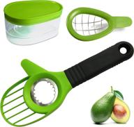 🥑 complete avocado tool set - slicer, knife, peeler, pitter, cuber, dicer, keeper - all-inclusive kit for perfect avocado preparation logo