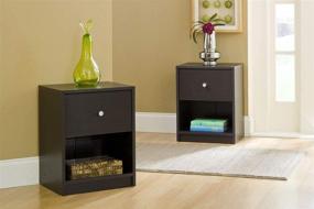 img 2 attached to 🛏️ Brown Tvilum Portland Nightstand with 1 Drawer