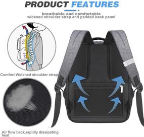 img 2 attached to 🎒 Multi-Purpose Backpacks: Ideal for College and High School, Water Resistant Laptop Bag with USB Charging Port