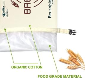 img 1 attached to Tribe Glare Organic Cotton Bread Bag - Reusable and Fresh-keeping for Homemade Bread Storage