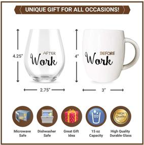 img 3 attached to 🎁 Versatile Coffee Mug Wine Gift Set for Coworkers, Best Friends, and More: A Perfect Present for Graduation, Weddings, Birthdays, and Holidays!