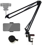 📹 etubby webcam mount phone holder: a flexible scissor arm suspension stand for cellphones & logitech webcams logo