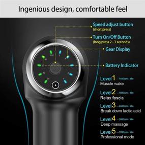 img 3 attached to 💆 PENJOY Massage Gun: The Ultimate Rechargeable Handheld Massager for Muscle Relief and Flexibility