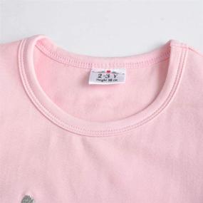 img 1 attached to 👚 DXTON Toddler Girls Crewneck Tops: Stylish Short Sleeve T-Shirts for Summer