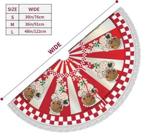 img 2 attached to 🎄 Kadiman Christmas Retro Gingerbread Bakers Tassel Tree Skirt: 48" Holiday Xmas Tree Mat for Festive Christmas Decorations