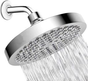 img 4 attached to 🚿 Experience Luxurious Showers with JibHome High-Pressure Fixed Bathroom Showerhead - Adjustable Metal Swivel Ball Joint for Unmatched Flow Even at Low Water (A)