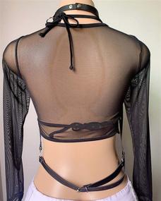 img 1 attached to Flosy Layered Harness Nightclub Adjustable