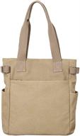 womens canvas pockets library handbag logo