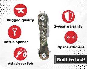 img 3 attached to KeySmart Rugged Multi-Tool Key Holder with Bottle Opener and Pocket Clip - Holds up to 14 Keys, Mossy Oak