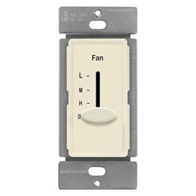 img 4 attached to 🔄 ENERLITES 3-Speed In-Wall Ceiling Fan Control Switch, 120VAC, 2.5A, Single-Pole, No Neutral Wire Needed, 17000-F3-LA-F, Light Almond