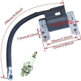 img 3 attached to 🔌 590454 Катушка зажигания совместима с Briggs & Stratton799381 790817 692605 802574 Магнитным якорем, подходит для моделей двигателей Briggs & Stratton: серия 129H00 (0005-0185), включает в себя катушку 590454 и свечу зажигания L7T