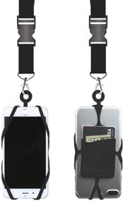 img 4 attached to 📱 Gear Beast Cell Phone Lanyard with Phone Case Holder, Card Pocket, Soft Neck Strap, Breakaway Clasp, and Detachable Convenience Clip, Compatible with iPhone, Galaxy, and Most Smartphones