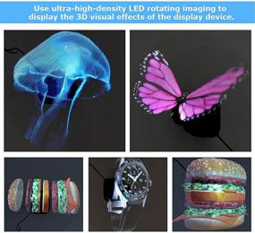 img 1 attached to 🔌 WiFi Enabled 3D Holographic Advertising Projector for Windows LED Fan Hologram Display, Suitable for Exhibition, Mall, and Holiday Events - 110-240V(US)