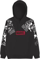 🕷️ kids' marvel comics spiderman and avengers cozy hoodie sweatshirt – fashionable pullover with fleece lining logo