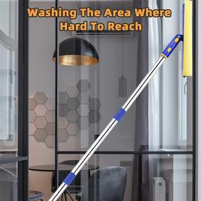 img 1 attached to 🧼 ITTAHO Professional Window Squeegee with 81" Extension Pole - 2-in-1 Window Cleaning Tool for High Windows, Car Windshields, and More