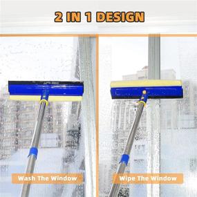 img 3 attached to 🧼 ITTAHO Professional Window Squeegee with 81" Extension Pole - 2-in-1 Window Cleaning Tool for High Windows, Car Windshields, and More