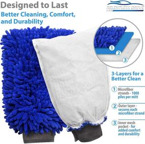 img 2 attached to Ultimate Car Wash Mitt Microfiber