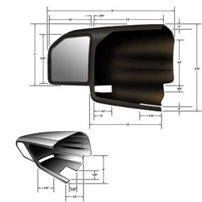 img 2 attached to 🔵 CIPA 11552 Black Towing Mirror Cover for Custom Fit