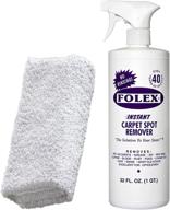 🧼 folex instant carpet spot remover + daley mint cloth: complete home kit for instantly removing rug, upholstery, and carpet stains - 32oz logo