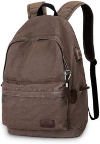 img 4 attached to 🎒 Ultimate Lightweight Canvas Backpack: Your Ideal Travel Companion for Students with Laptop Storage