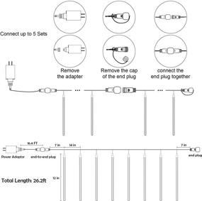 img 1 attached to Outdoor Christmas Iciclelights Connectable Raindrop Seasonal Decor