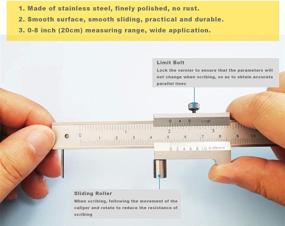 img 2 attached to ZLKSKER Stainless Calipers: Accurate Parallel Crossed Measurements