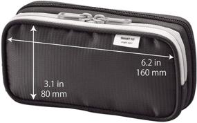 img 2 attached to Lihit Lab Double Pen Case, Blue, 3.3 x 6.9 (A7660-8)