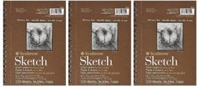 img 3 attached to 📒 Strathmore 455800 Sketch Paper Pad: 60lb, 100 Sheets, 5.5x8.5-Inch - 3 Pack