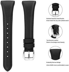 img 2 attached to 👨 NANW Genuine Leather Bands Compatible with Fitbit Charge 4/3 - Stylish Wristband Replacement for Men and Women