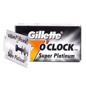 img 1 attached to 💯 100 Super Platinum Double Edge Safety Razor Blades - 7 O'clock Black - Premium Salon Box (10 x 10)