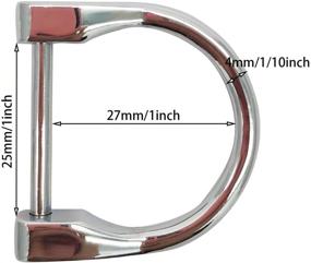 img 1 attached to 🔩 Set of 4 Screw-In Horseshoe U-Shaped D-Rings – 1 Inch Size – Ideal for DIY Leather Craft, Purse, Keychain Accessories (Chrome)