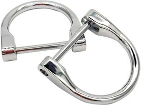 img 3 attached to 🔩 Set of 4 Screw-In Horseshoe U-Shaped D-Rings – 1 Inch Size – Ideal for DIY Leather Craft, Purse, Keychain Accessories (Chrome)