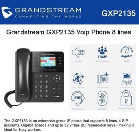 img 1 attached to Superior Performance and Versatility: Grandstream GS-GXP2135 Enterprise IP Phone with Gigabit Speed and 8 Lines VoIP Support