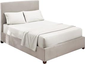 img 4 attached to 🛌 Queen Size White Clara Clark Premier 1800 Series 4 Piece Bed Sheet Set