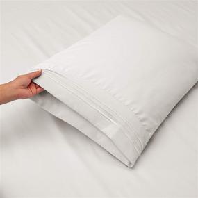 img 2 attached to 🛌 Queen Size White Clara Clark Premier 1800 Series 4 Piece Bed Sheet Set