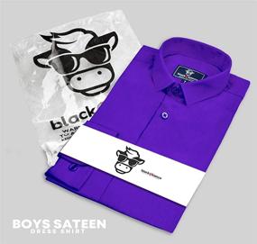 img 1 attached to 👦 Stylish Black Bianco Signature Sateen Sleeve Boys' Clothing for a Trendy Look