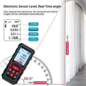 img 3 attached to 📏 MiLESEEY 229ft Digital Laser Tape Measure with Upgraded Electronic Angle Sensor, ±2mm Accuracy, Area Measurement, Volume and Pythagoras, 2-inch LCD Backlit Display, Mute Function, Battery Included